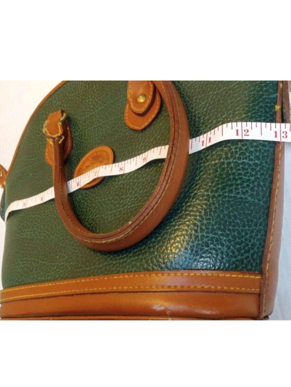 Vintage Dooney & Bourke Bag Green Has Flaws See Pictures - Picture 3 of 9